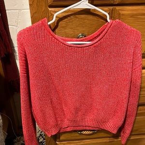 Bright pink red sweater